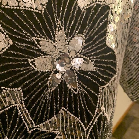 COPY - Vintage 100% silk blouse sequins and beads - Picture 2 of 6